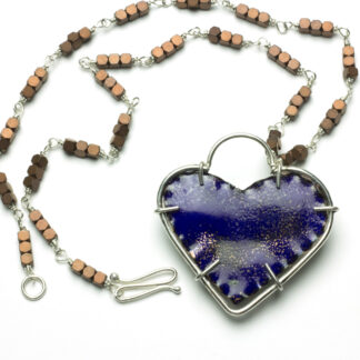 Cobalt Blue Copper Heart