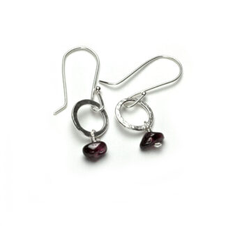 Garnet Intentions Sterling Silver Earrings