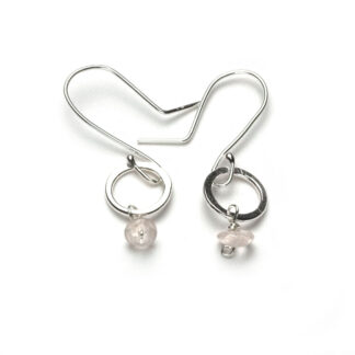 Rose Quartz Intentions Sterling Silver Earrings