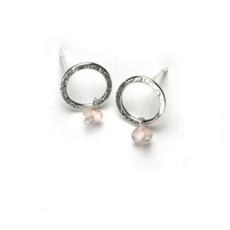 Rose Quartz Intentions Post Sterling Silver Earrings