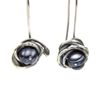 Blue Pearl Swirl Earrings