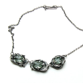 Green Amethyst Trio Necklace