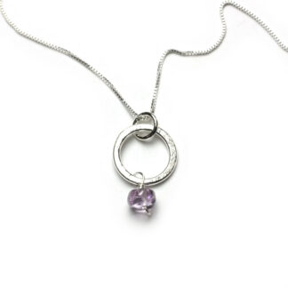 Amethyst Intentions Sterling Silver Necklace