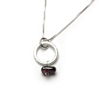 Garnet Intentions Sterling Silver Necklace