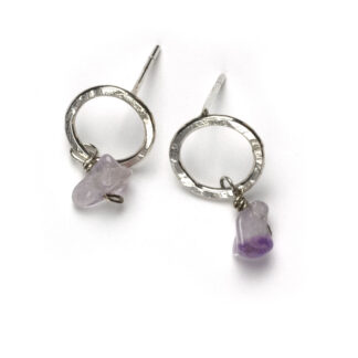 Amethyst Intentions Post Sterling Silver Earrings