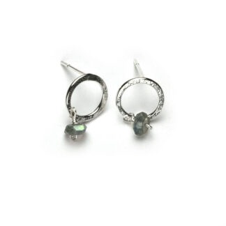 Labradorite Intentions Post Sterling Silver Earrings