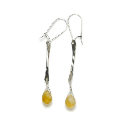 citrine and sterling earrings