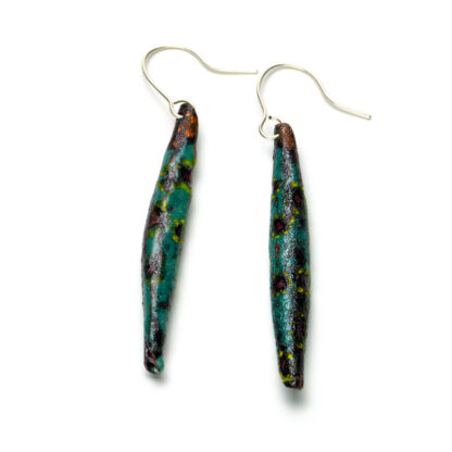 Spiculum turquoise color earrings