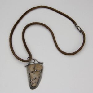 Sterling silver river stone necklace