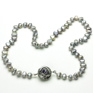 pearl and silver necklace